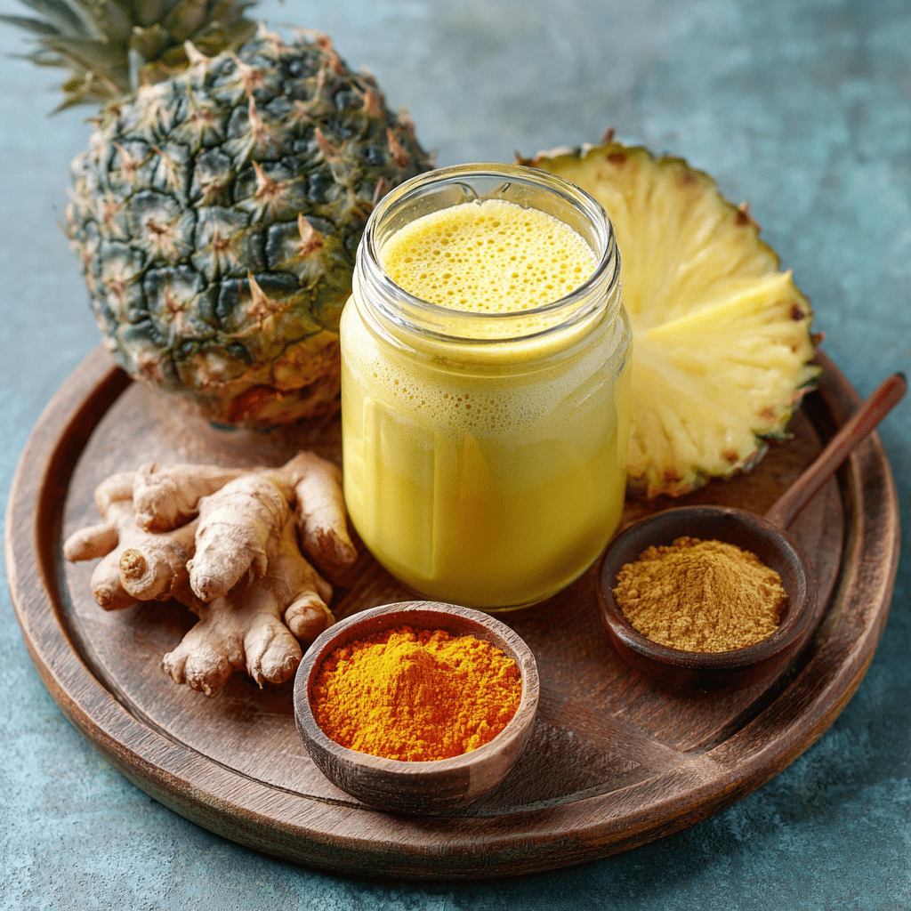 Golden Turmeric Pineapple Smoothie: Sunshine Glow Recipe - Recipe Image