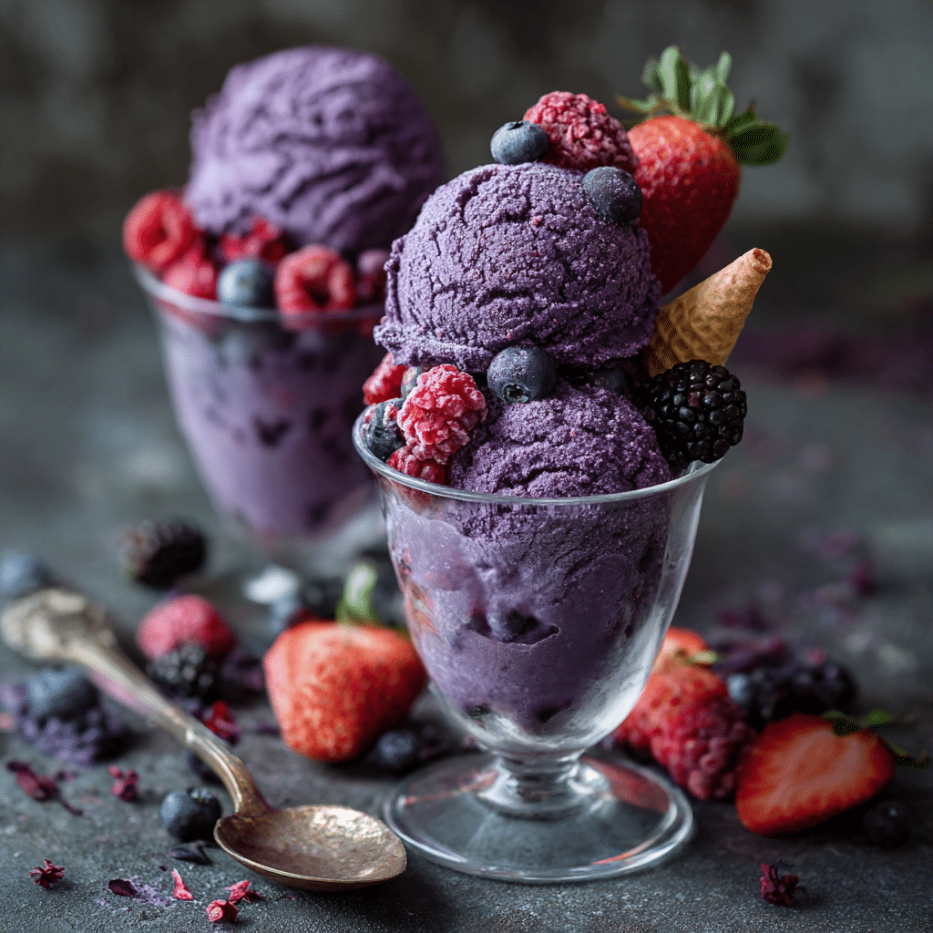 Purple Sweet Potato & Berry Nice Cream: Violet Dream Recipe - Recipe Image