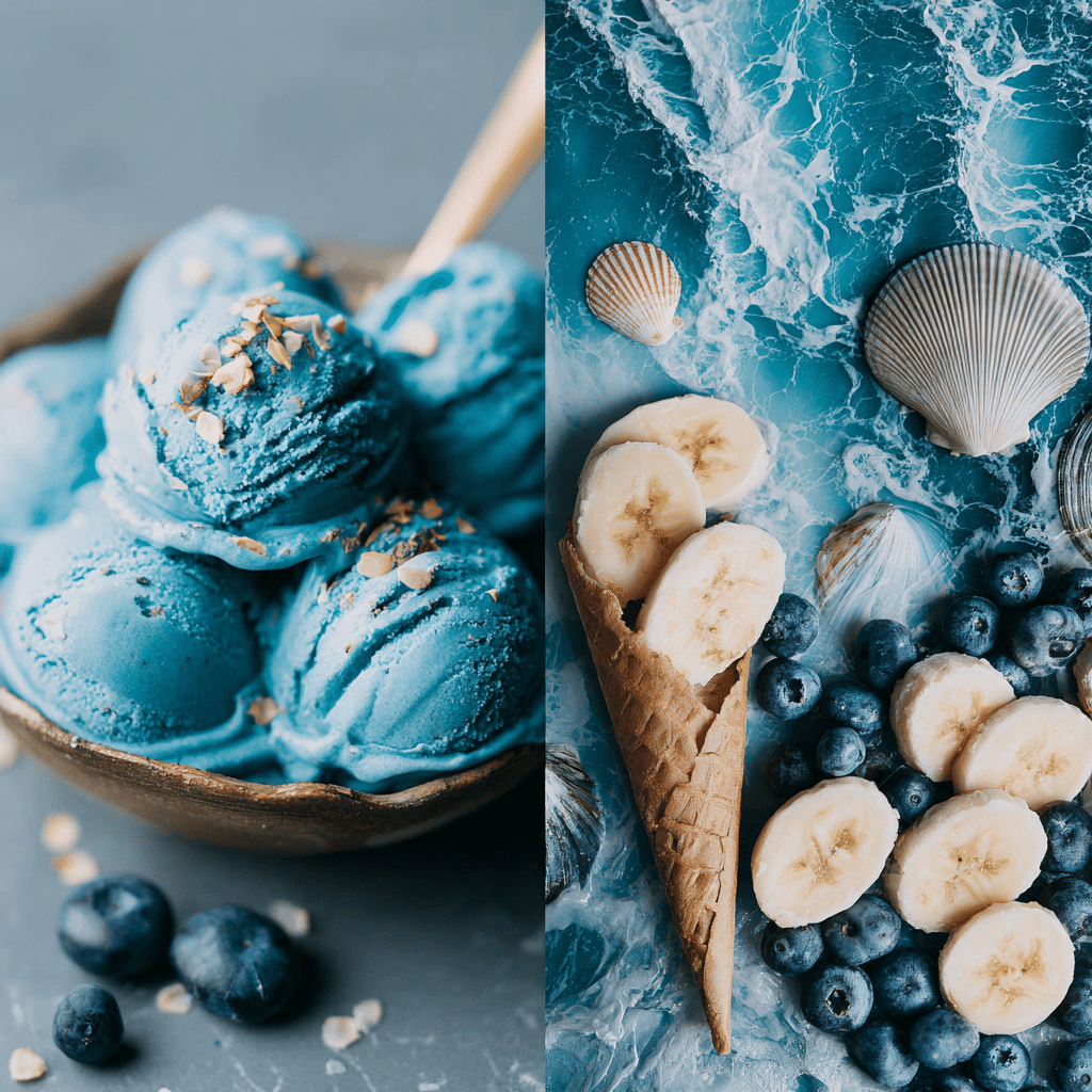Blue Spirulina Banana Ice Cream: Ocean Vibes Recipe - Recipe Image