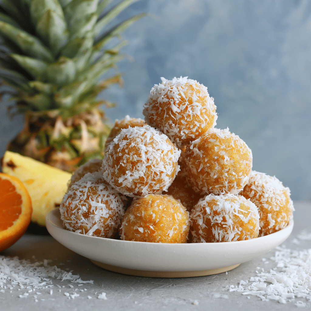 Carrot Pineapple Energy Balls: Tropical Orange Glow Recipe - Recipe Image