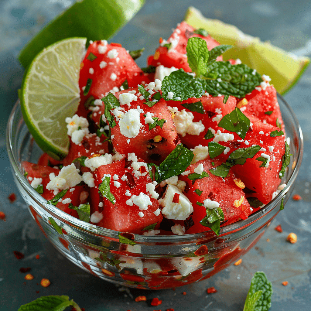 Spicy Watermelon Feta Salad: Sweet Heat Refresh Recipe - Recipe Image