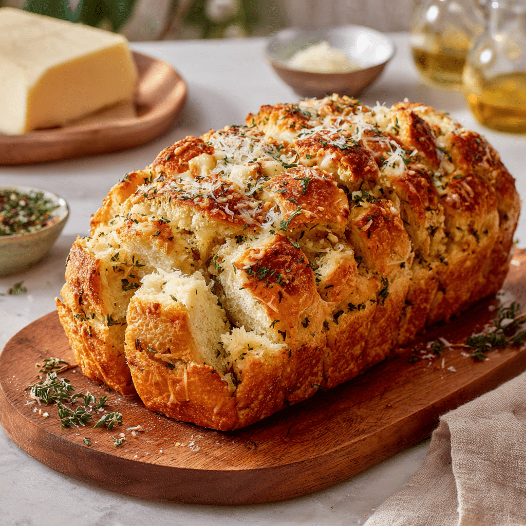 Parmesan & Herb Pull-Apart Bread Recipe - Recipe Image
