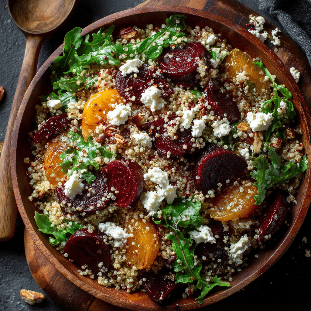 Warm Quinoa & Roasted Beet Salad Recipe - Recipe Image
