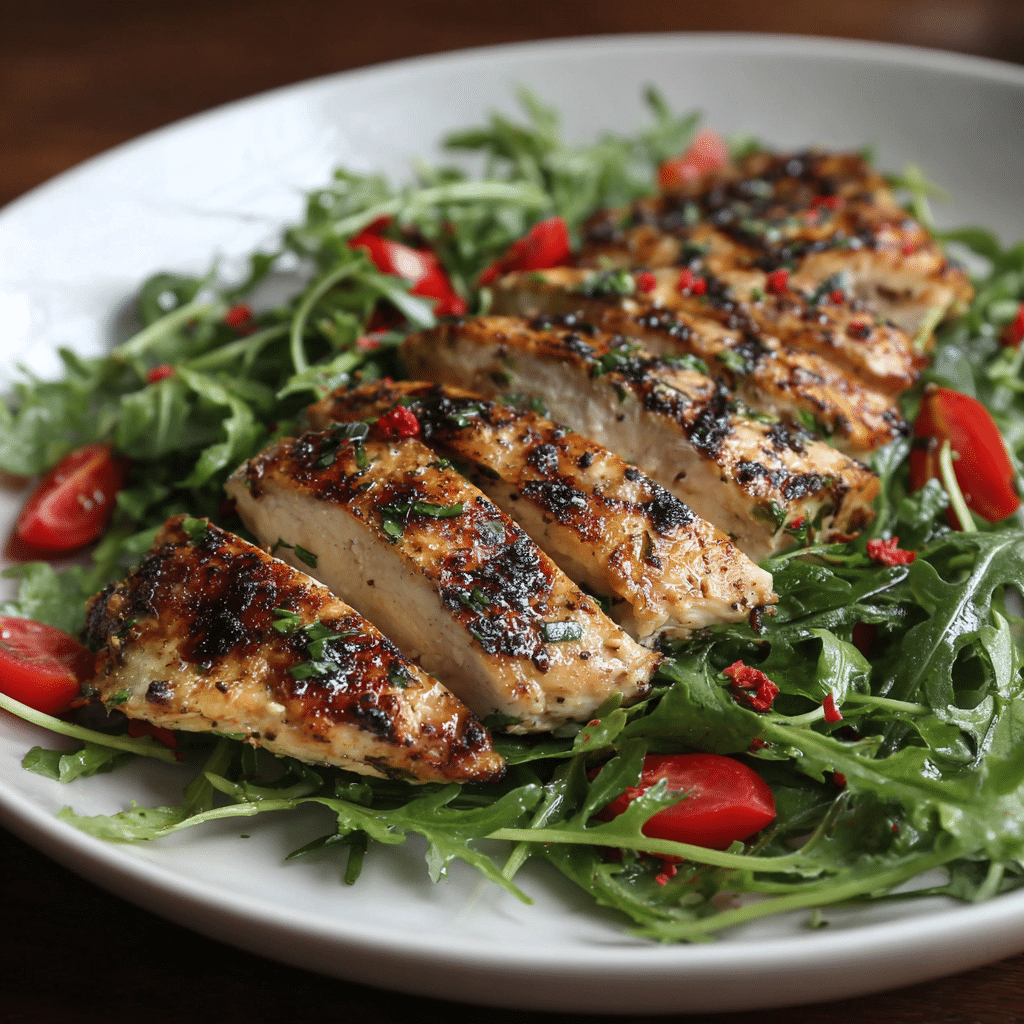 Grilled Chicken & Arugula Salad Recipe - Recipe Image