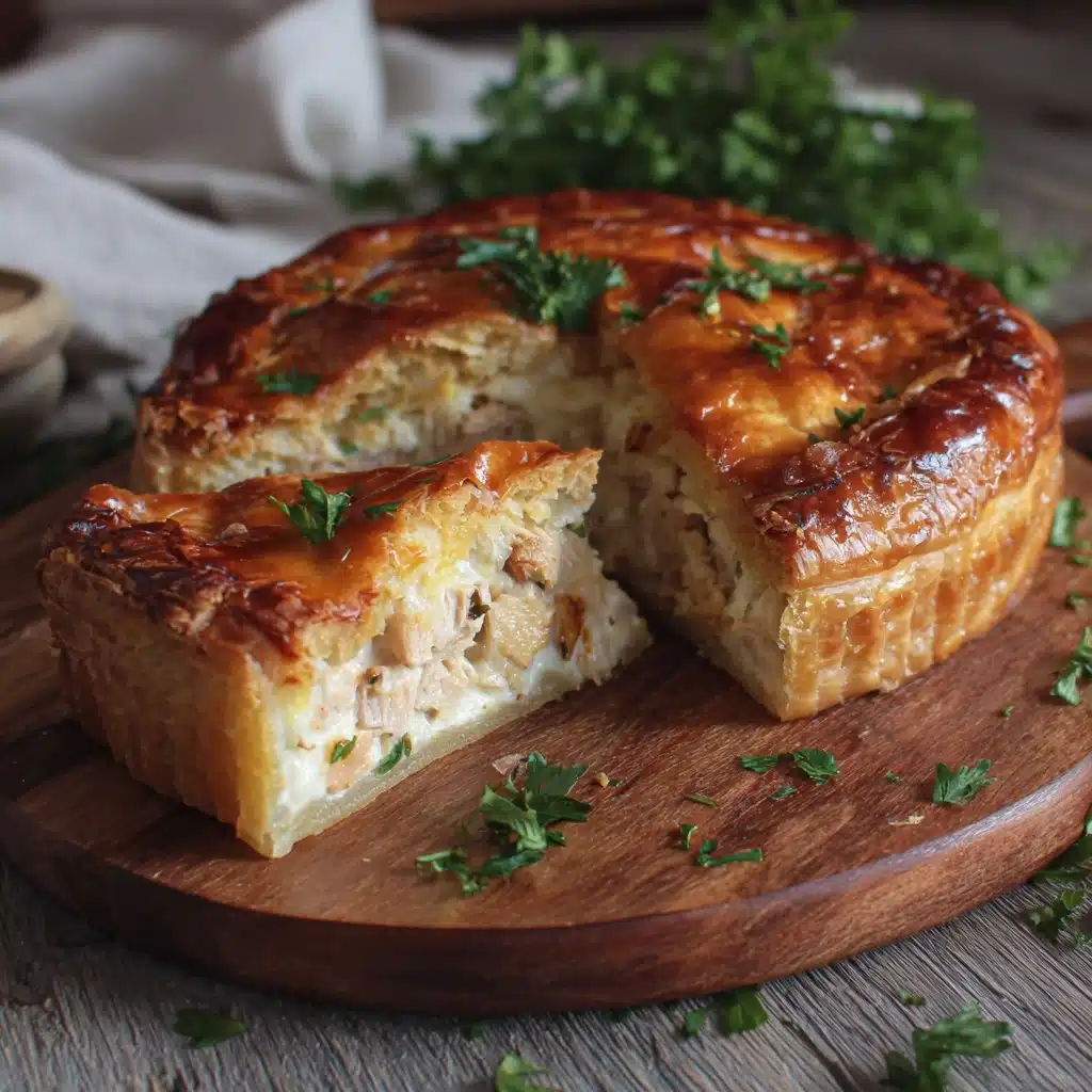 Savory Chicken & Cheese Pie Recipe - Recipe Image