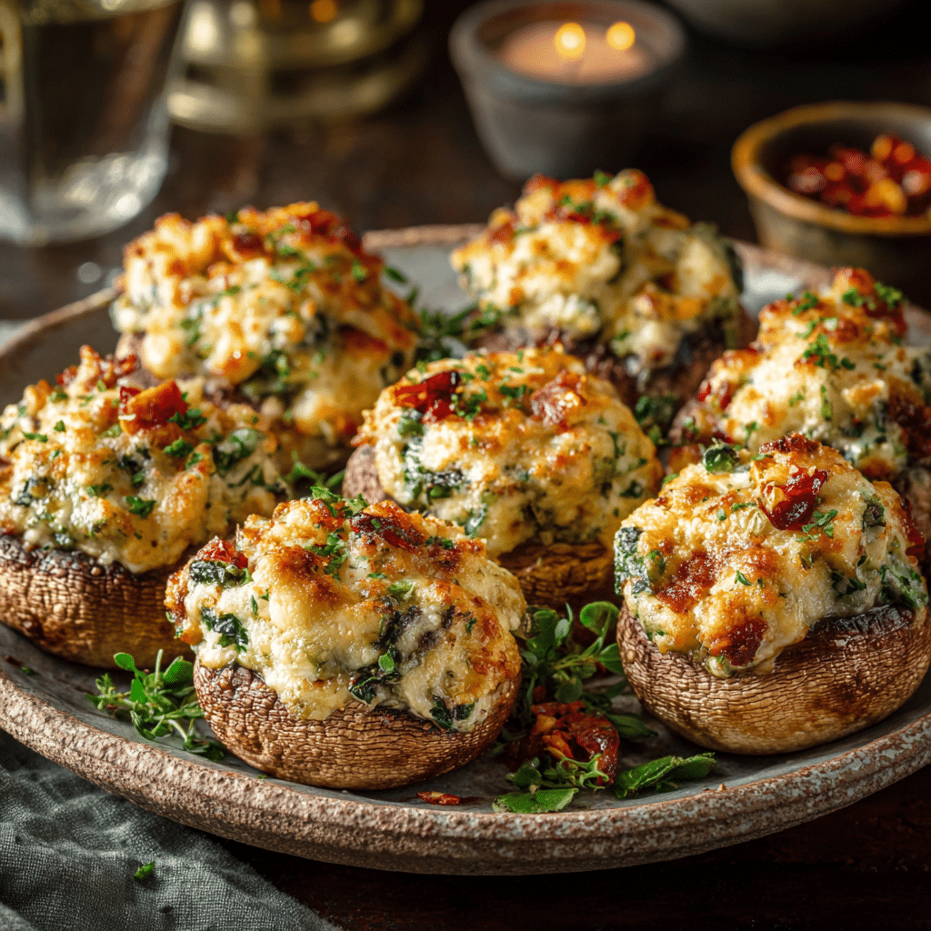 Cheesy Stuffed Mushrooms Recipe - Recipe Image