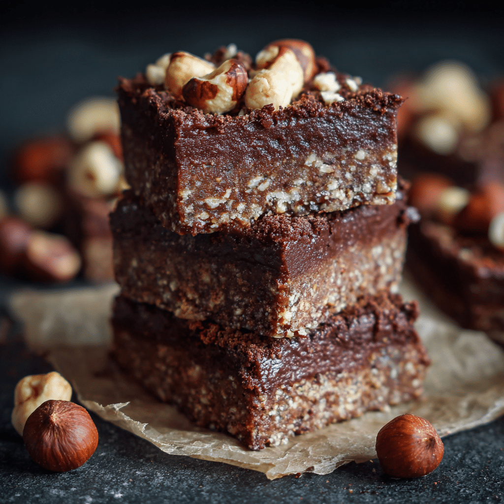 No-Bake Chocolate Hazelnut Bars Recipe - Recipe Image