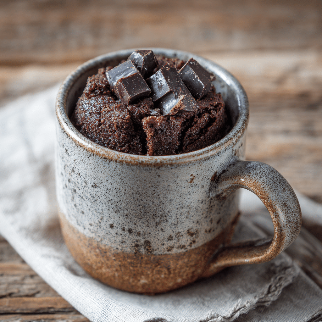 Chocolate Peanut Butter Mug Cake (No Bake Hack) Recipe - Recipe Image