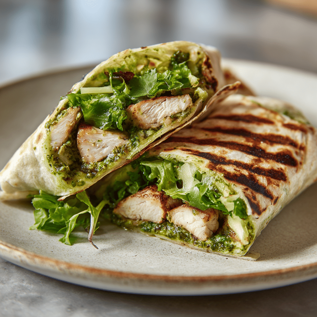 Pesto Chicken Wraps Recipe - Recipe Image