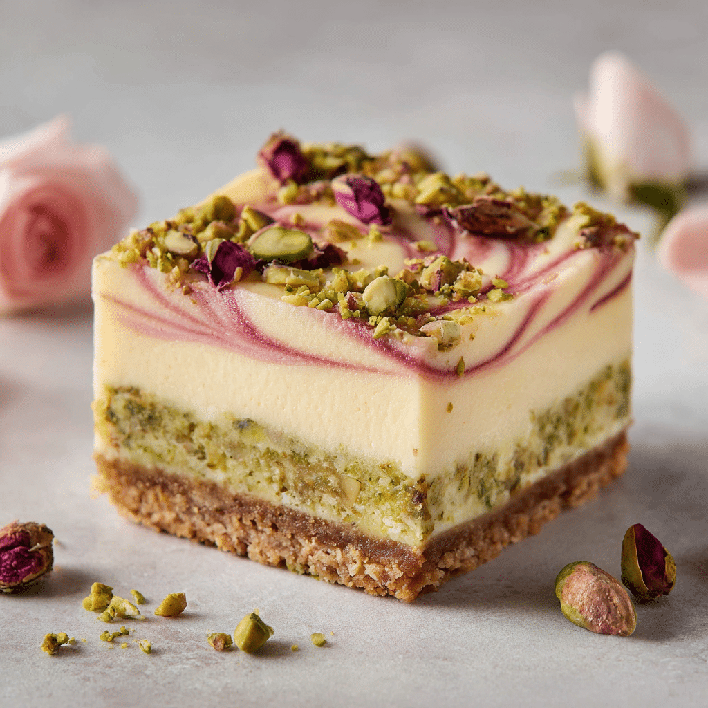 Pistachio Rose Cheesecake Recipe - Recipe Image