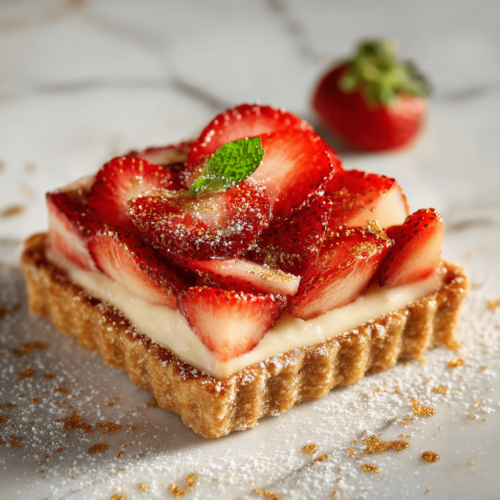 Strawberry White Chocolate Tart Recipe - Recipe Image