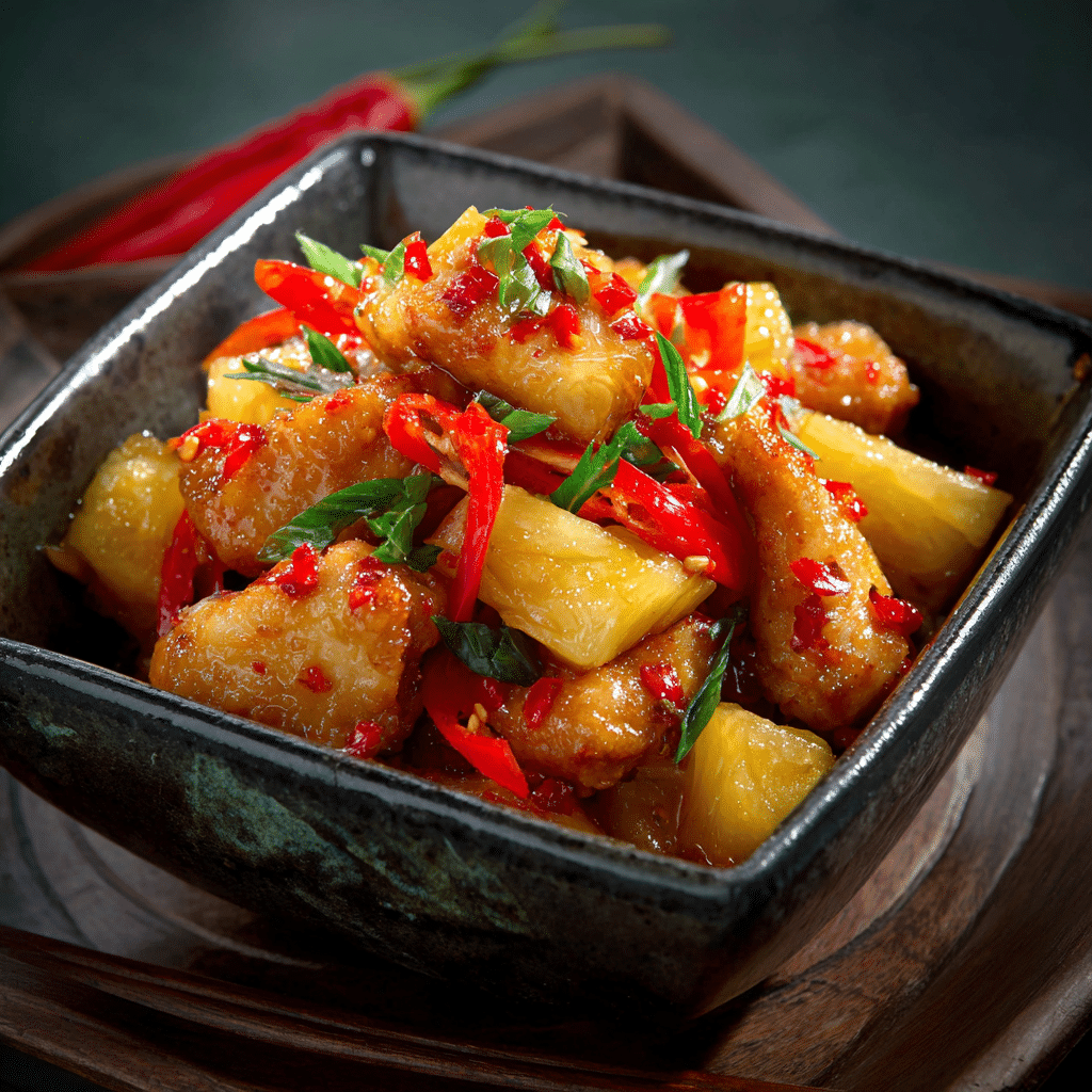Spicy Chicken & Pineapple Stir-Fry Recipe - Recipe Image
