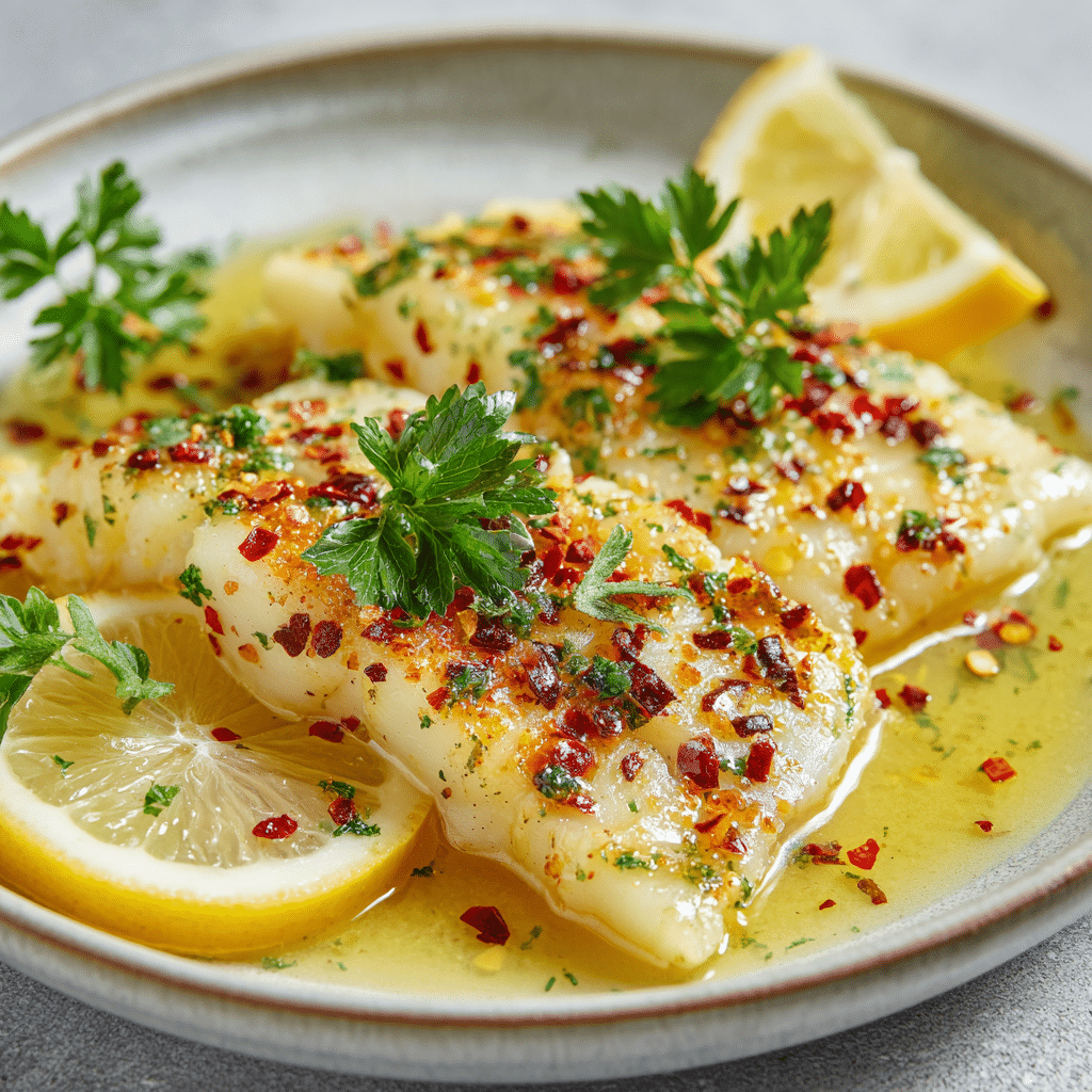 Spicy Lemon Butter Fish Recipe - Recipe Image