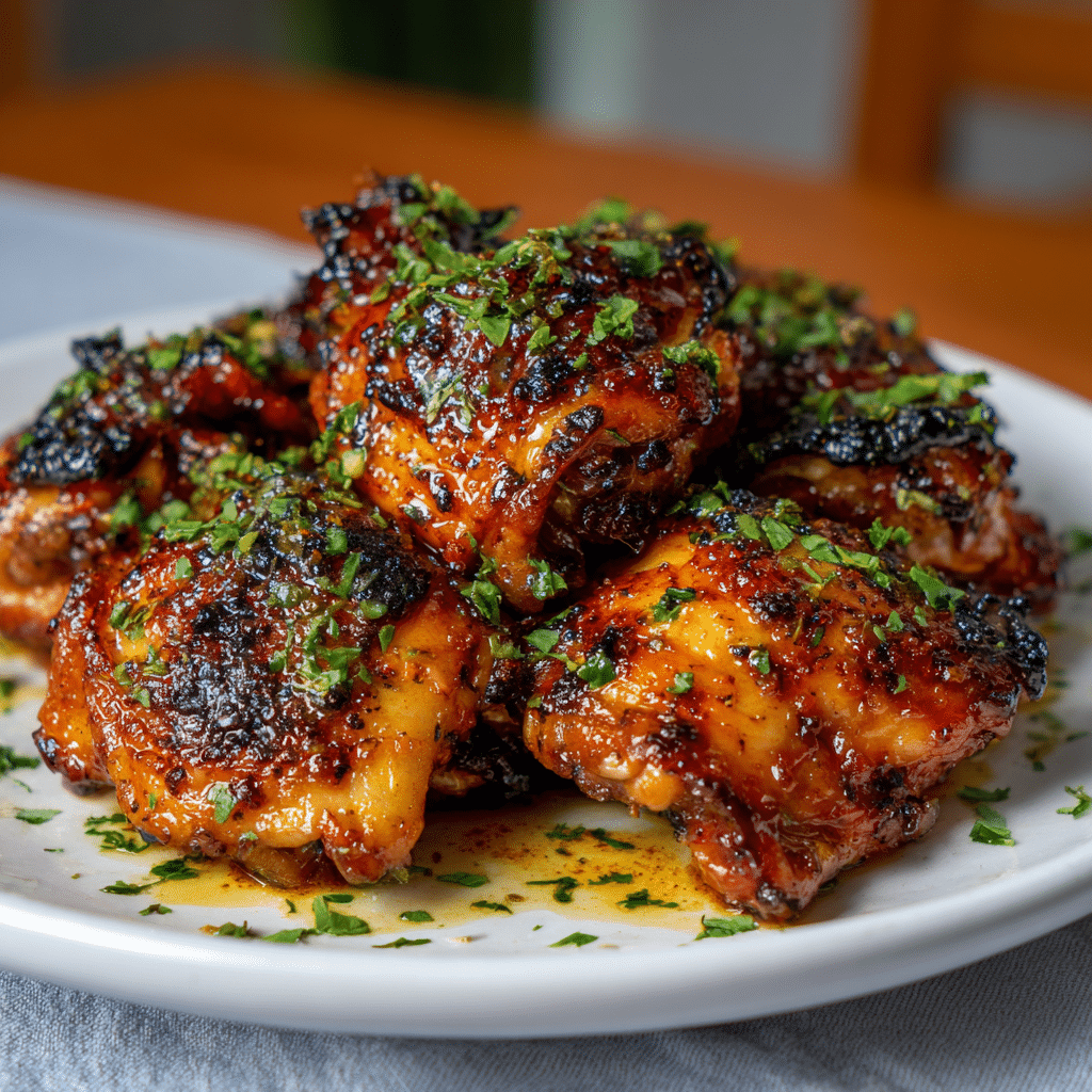 Spicy Chili Honey Glazed Chicken Thighs Recipe - Recipe Image