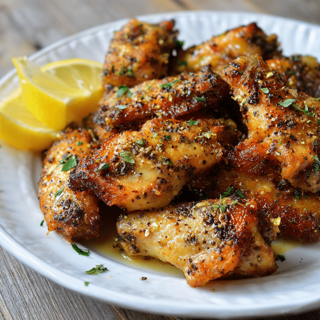 Spicy Lemon Pepper Chicken Wings Recipe - Recipe Image
