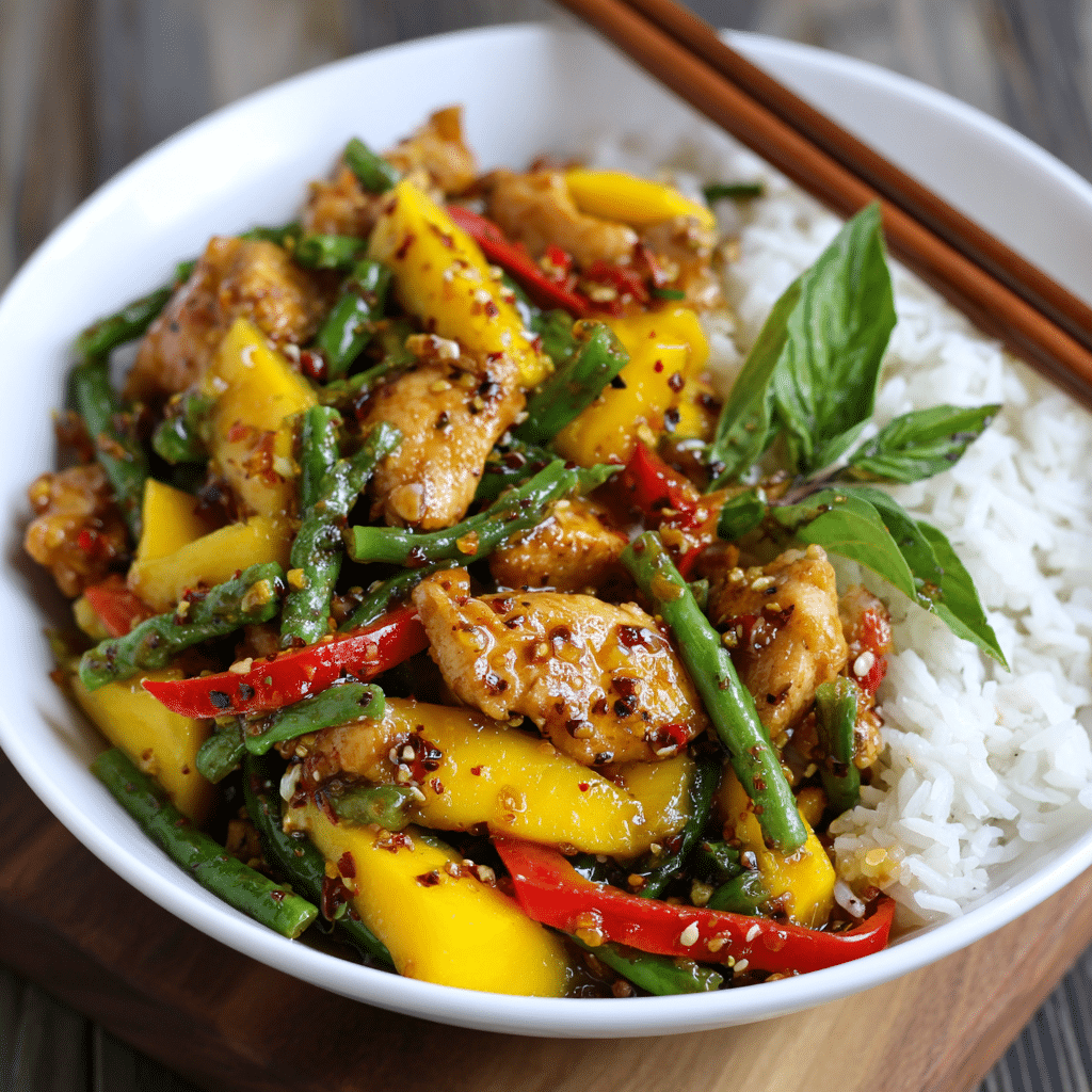 Spicy Mango Chicken Stir-Fry Recipe - Recipe Image