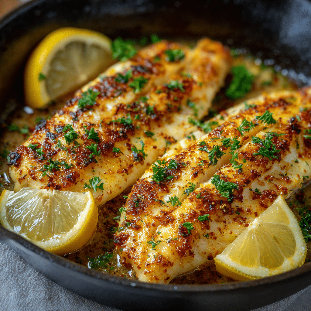 Spicy Lemon Butter Fish Fillets Recipe - Recipe Image