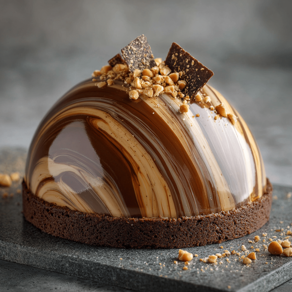 Chocolate Peanut Butter Swirl Mousse Cake Recipe - Recipe Image