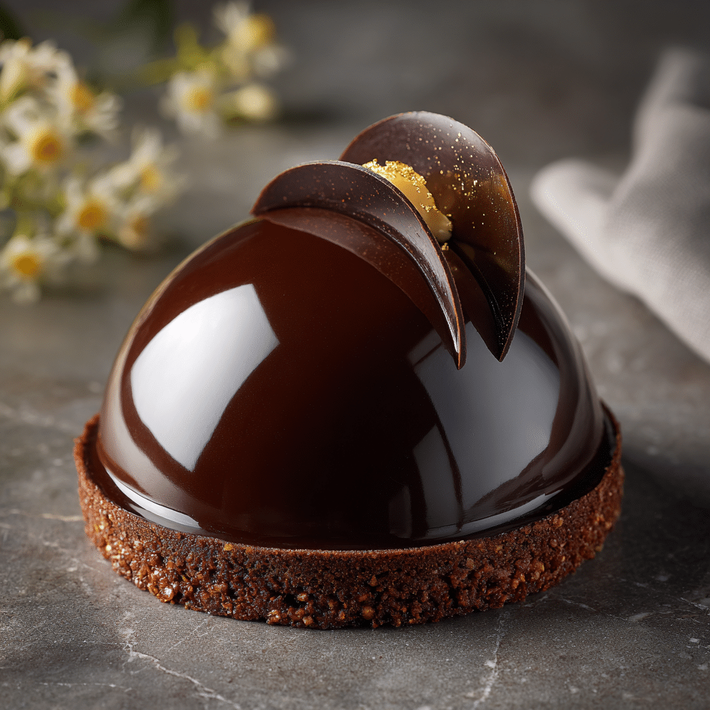 Chocolate Hazelnut Dome with Praline Crunch Recipe - Recipe Image