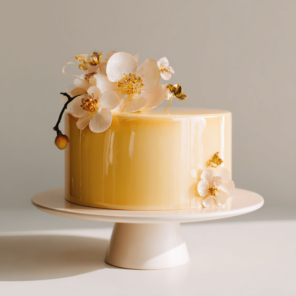 Mango Lychee Mirror Cake Recipe - Recipe Image