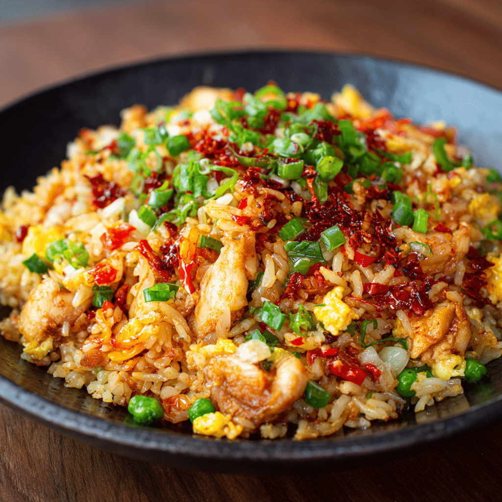 Spicy Chicken Fried Rice Recipe - Recipe Image