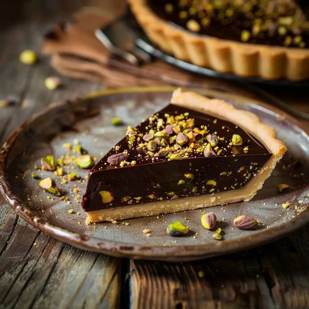 Chocolate Pistachio Tart Recipe - Recipe Image