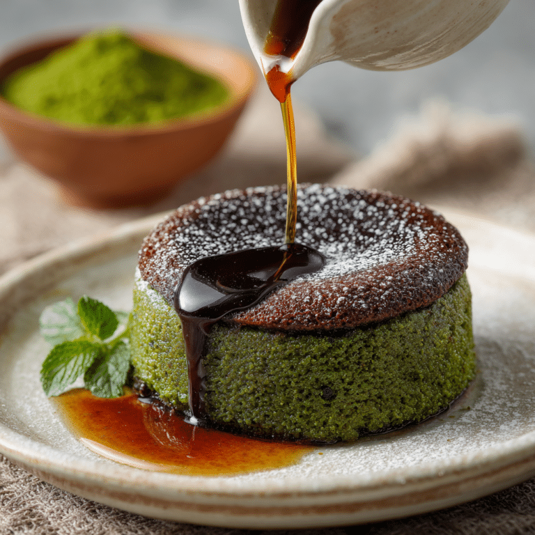 Lava Matcha Basque Cake Recipe