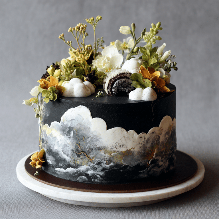 Charcoal Coconut Cloud Cake Recipe
