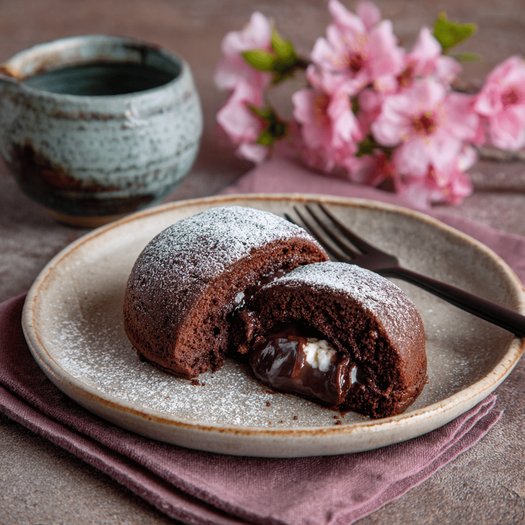 Mochi Stuffed Chocolate Cake Recipe