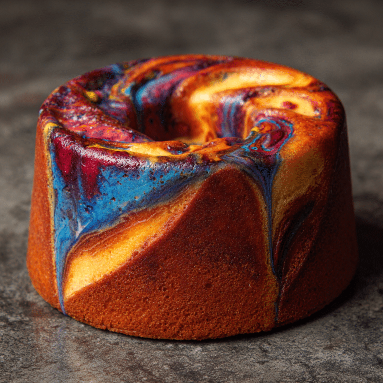 Fruit Ink Marble Cake Recipe