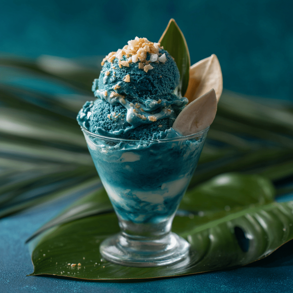 Blue Spirulina Banana Ice Cream: Ocean Vibes Recipe - Recipe Image