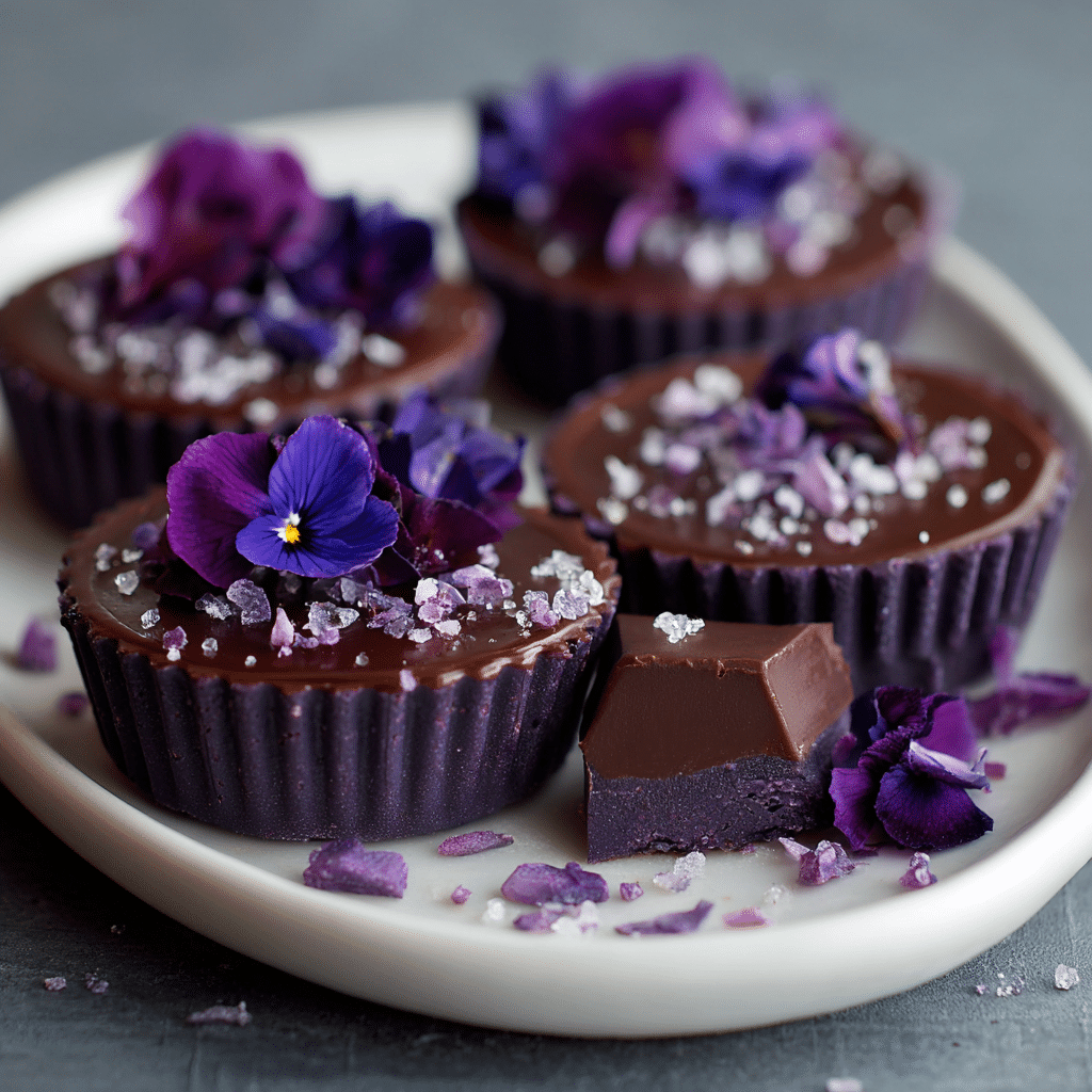 Purple Sweet Potato Chocolate Cups: Violet Indulgence Recipe - Recipe Image