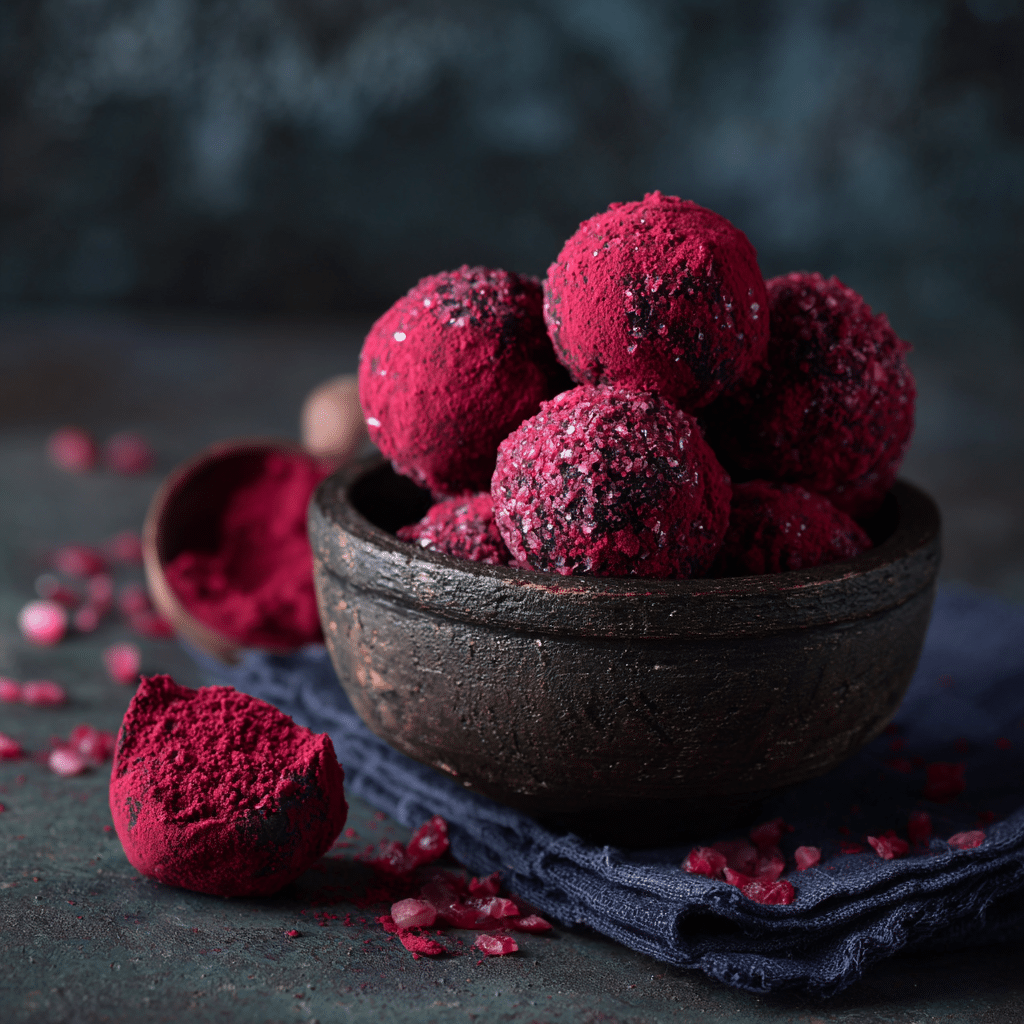 Beetroot Cocoa Truffles: Red Velvet Healthy Bites Recipe - Recipe Image