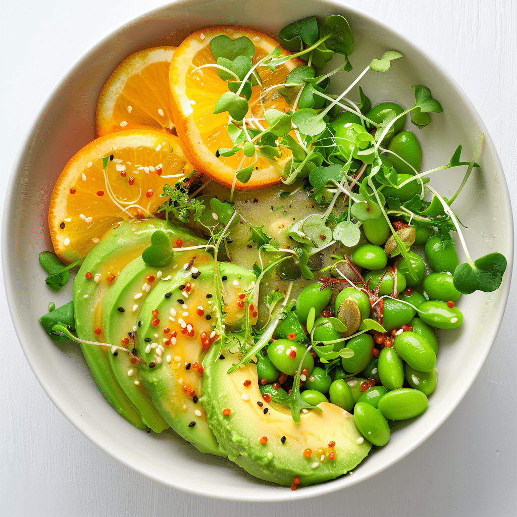 Avocado Edamame Citrus Salad: Green Protein Boost Recipe - Recipe Image