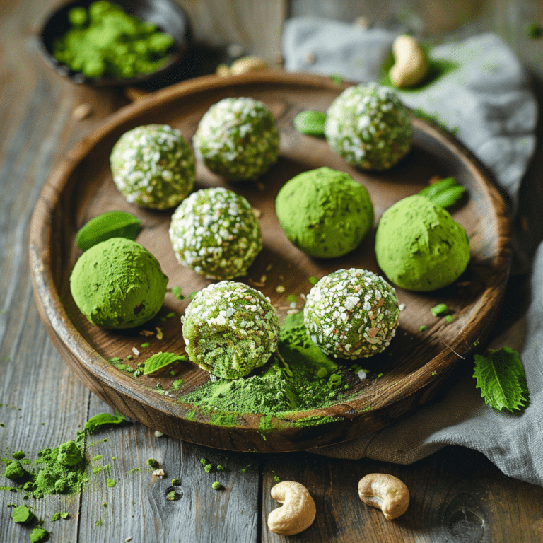 Matcha Cashew Energy Balls: Green Power Bites Recipe