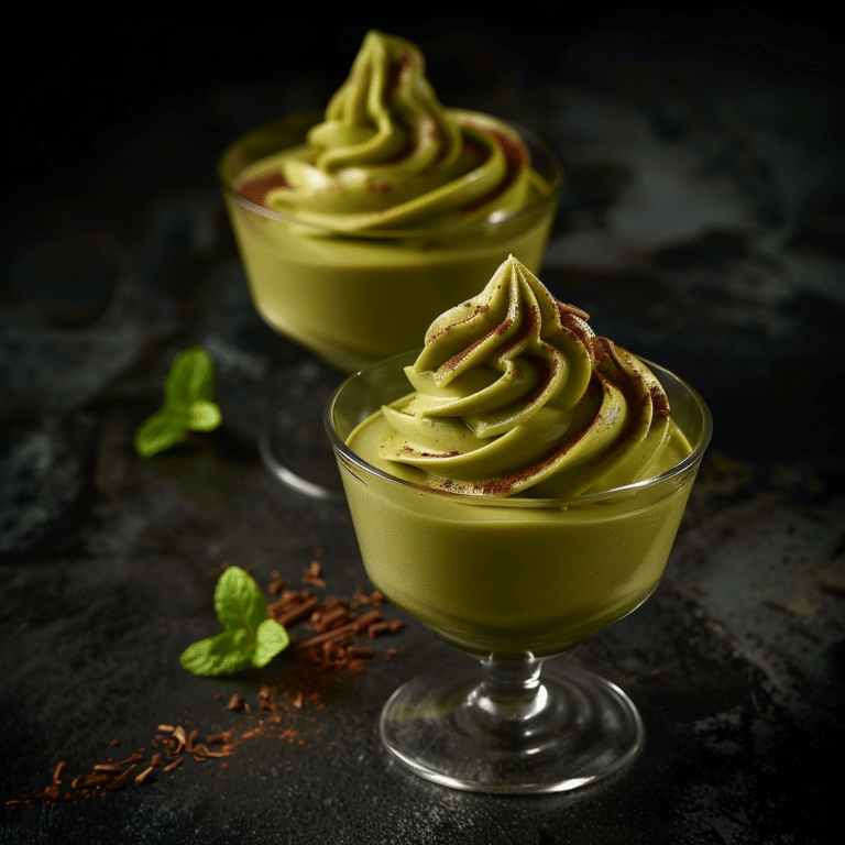 Cocoa Avocado Mousse: Dark Green Luxury Recipe