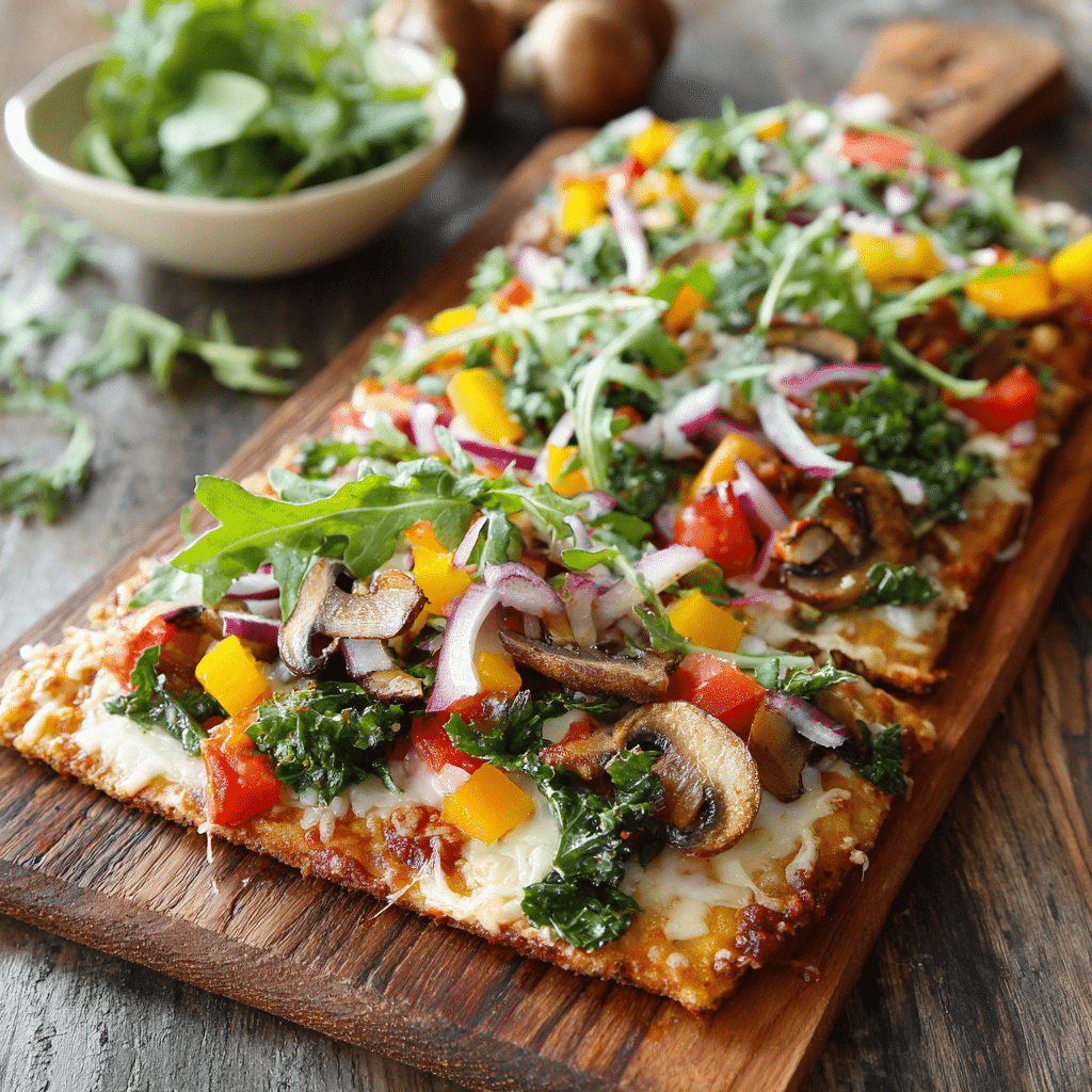 Loaded Veggie Flatbread Recipe