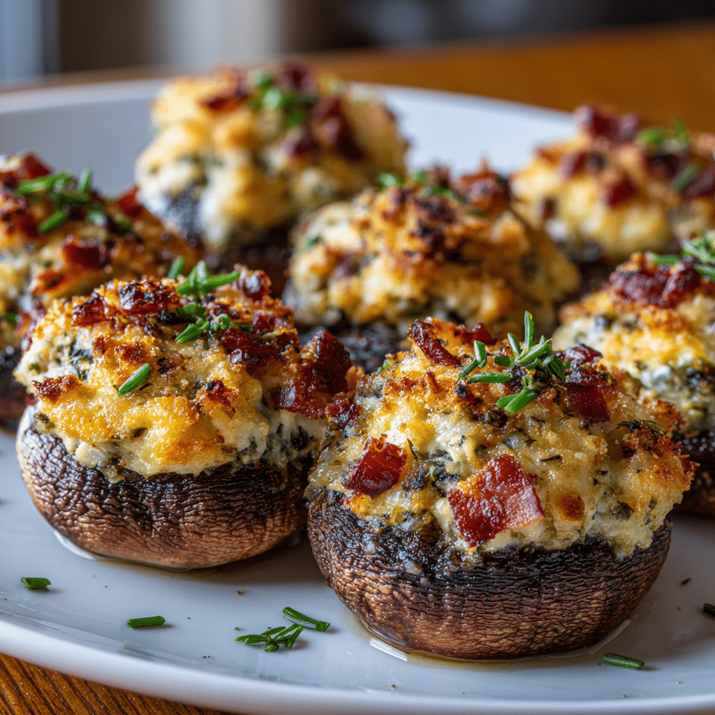 Cheesy Stuffed Mushrooms Recipe