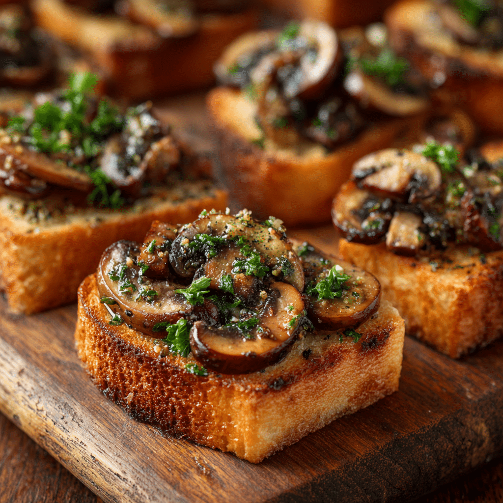 Garlic Butter Mushroom Toasts Recipe