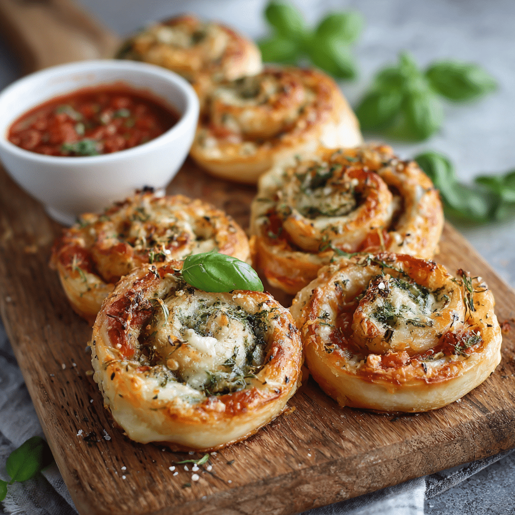 Puff Pastry Pizza Pinwheels Recipe