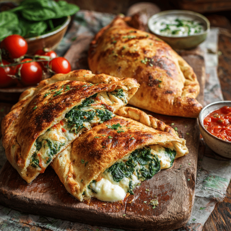 Spinach Ricotta Calzone Recipe
