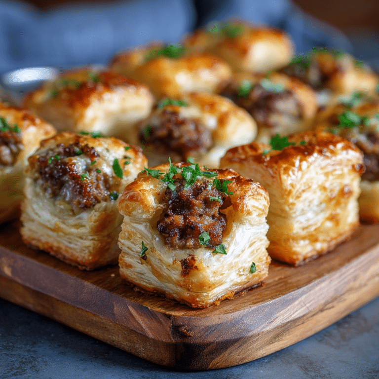 Mini Sausage Puff Pastry Bites Recipe