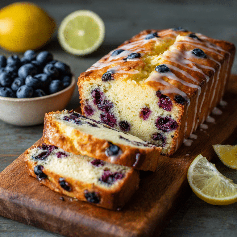 Lemon Blueberry Loaf Cake Recipe