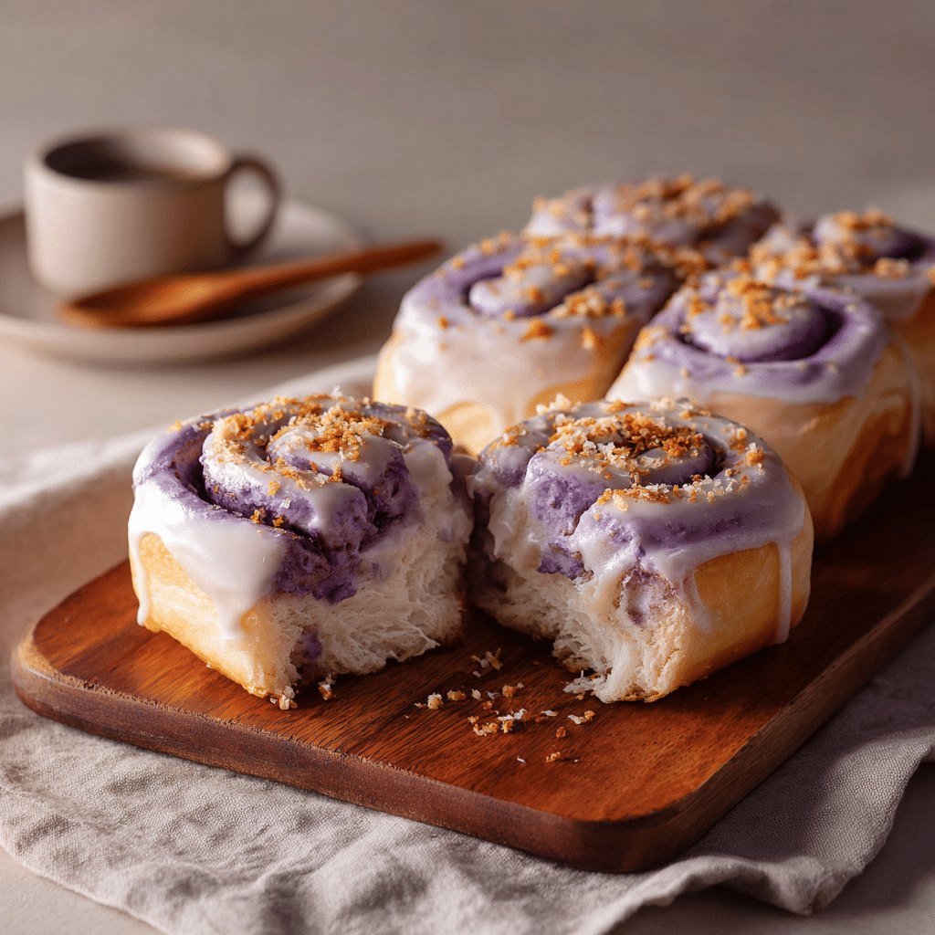 Ube Cinnamon Rolls Recipe - Recipe Image