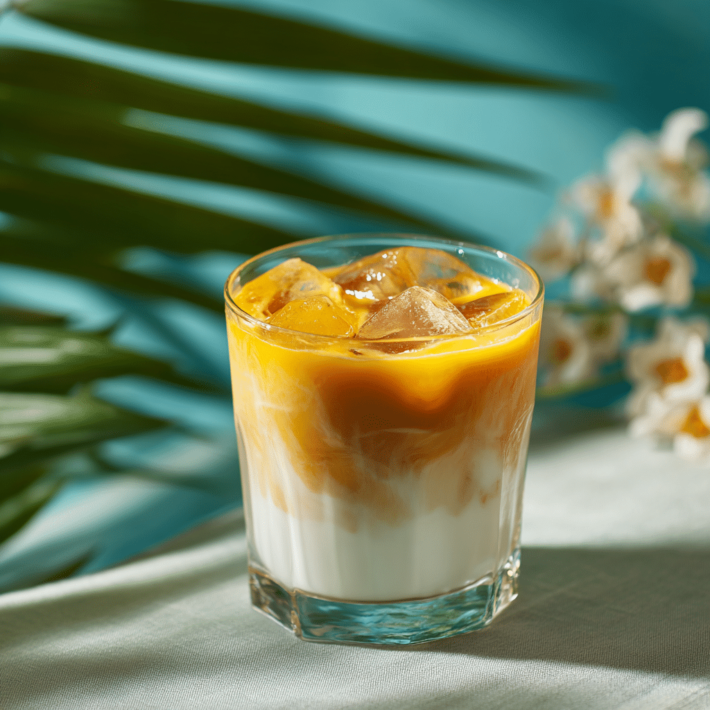 Mango Coconut Iced Latte Recipe - Recipe Image