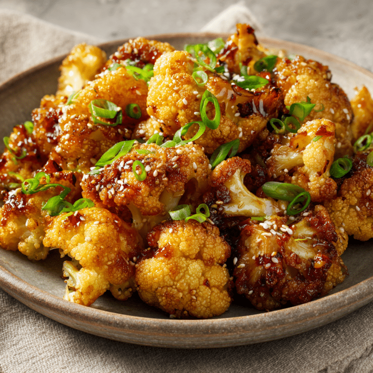 Spicy Honey Garlic Cauliflower Bites Recipe