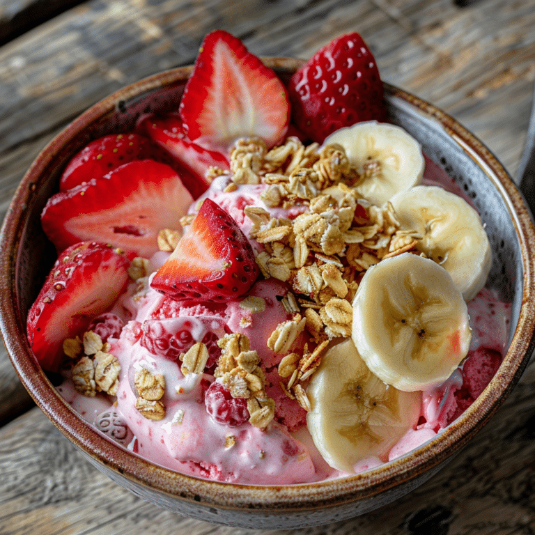 Strawberry Banana Ice Cream Bowl