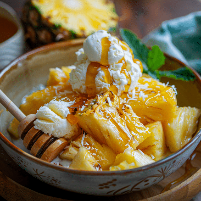 Pineapple Honey Dessert Bowl Recipe