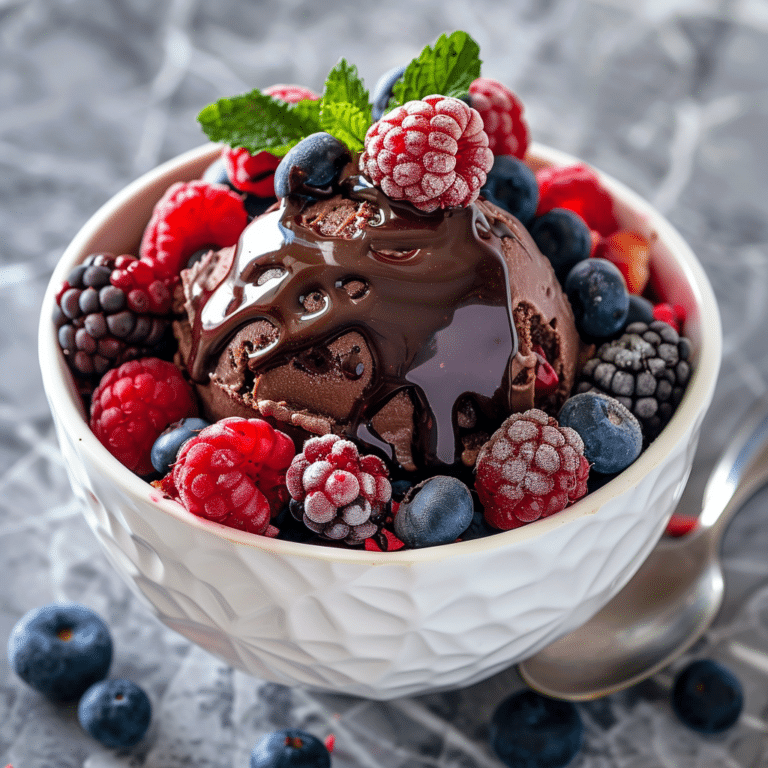 Berry Chocolate Ice Cream Bowl Recipe