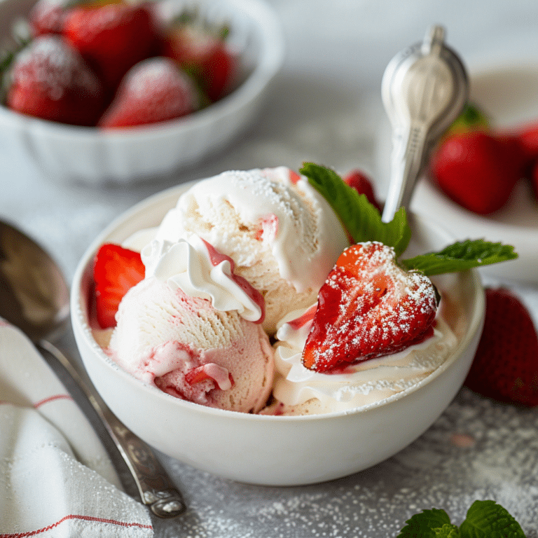 Strawberry Cream Dessert Bowl Recipe